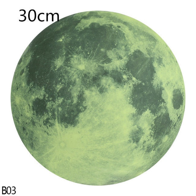 12/20/30cm Luminous Moon Glow Sticker / 夜光ステッカー月デザイン 12cm, 20cm, 30cm,