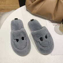 画像をギャラリービューアに読み込む, warm flat bottom non-slip slippers women / ニコちゃん室内スリッパ女性用
