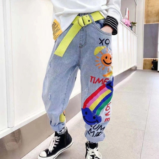 Rainbow Niko pants for kids / ニコちゃんレインボーパンツ子供用